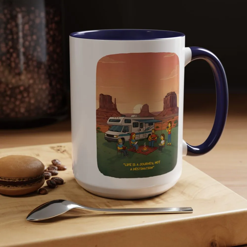 7191193625354675517_2048.jpeg Accent Coffee Mug (11, 15oz) — "Life Is A Journey-Not A Destination" Design Sitcom-Line