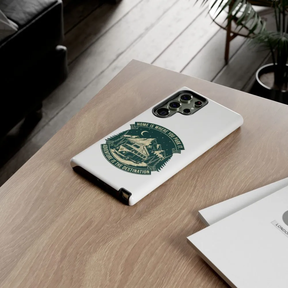 7209639495792787929_2048.jpeg Phone Case — "Home Is Where You Park It-Adventure is the destination" Camper Van Design