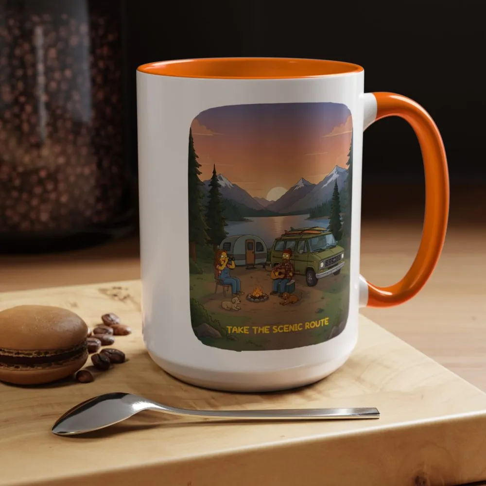 7218918079058112752_2048.jpeg Accent Coffee Mug (11, 15oz) — "Take The Scenic Route" Design Sitcom-Line