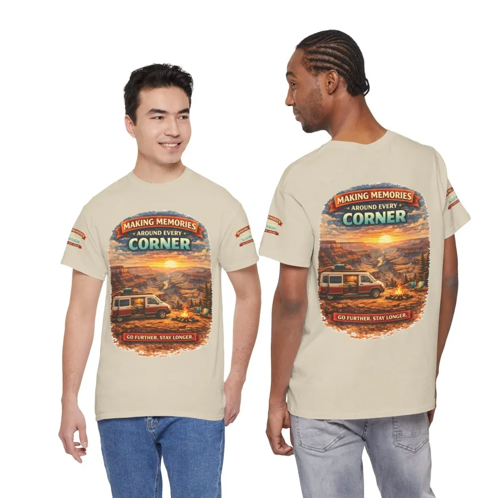 Unisex Heavy Cotton Tee — "Making Memories" Design Scenic-Line