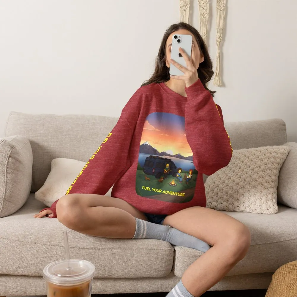 Unisex Heavy Blend™ Crewneck Sweatshirt — "Fuel Your Adventure" Design Sitcom-Line