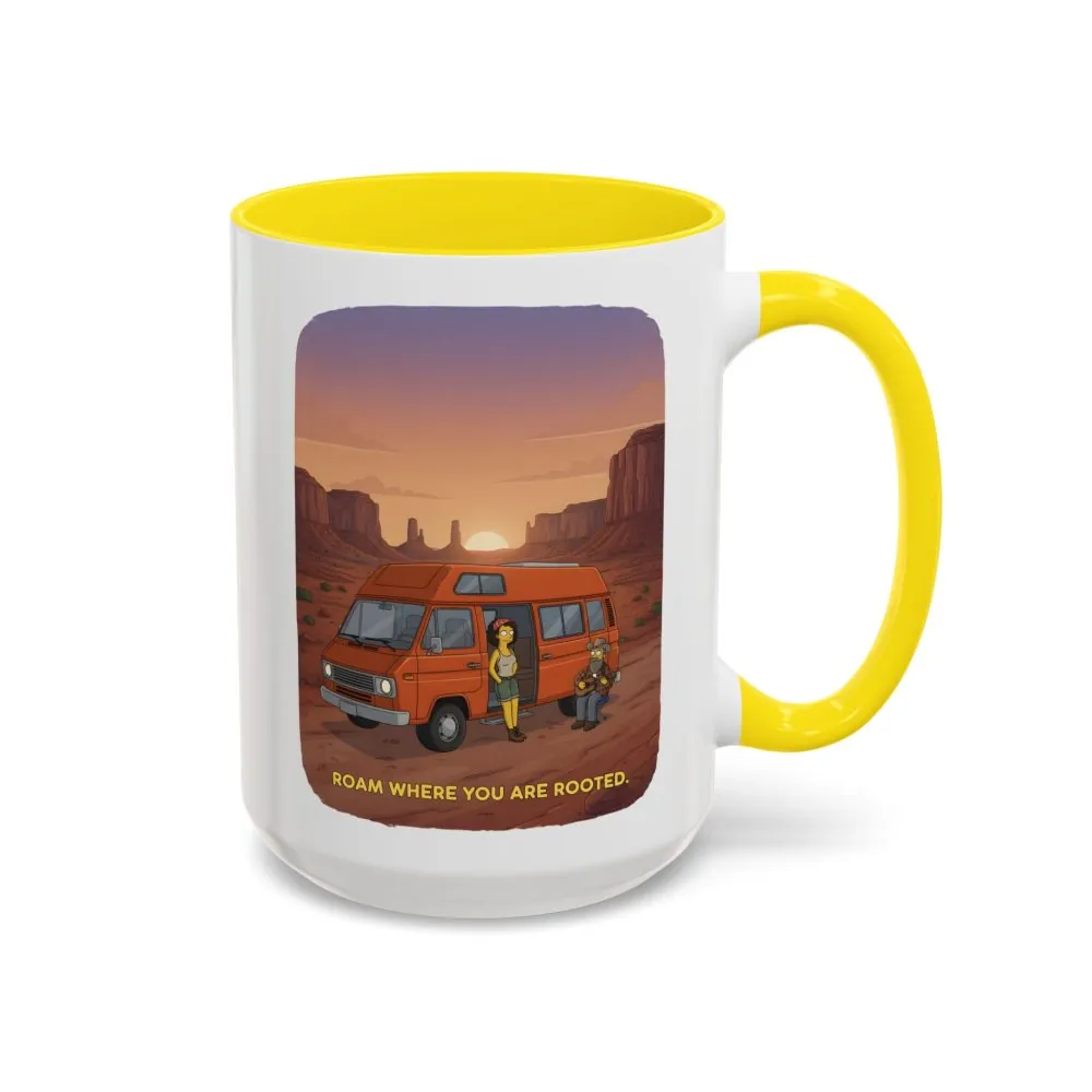 7222437630634280199_2048.jpeg Accent Coffee Mug (11, 15oz) — "Roam Where You Are Rooted" Design Sitcom-Line
