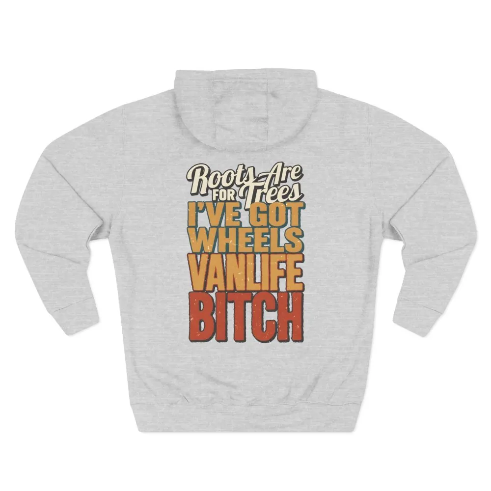 Three-Panel Fleece Hoodie - "Roots Are For Trees" Design F**K-Line