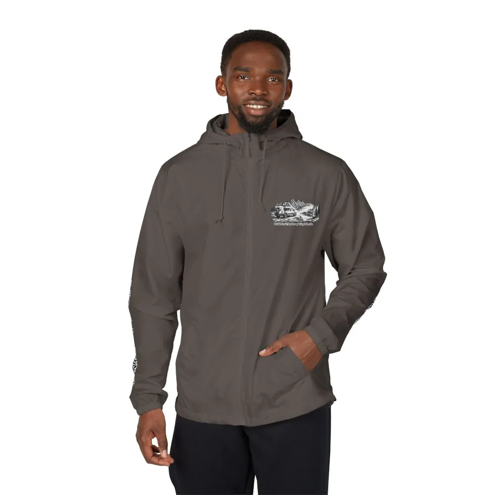 Unisex Full-Zip Windbreaker Jacket — "Built For The Long Way North" (Design "Minimal-Line")