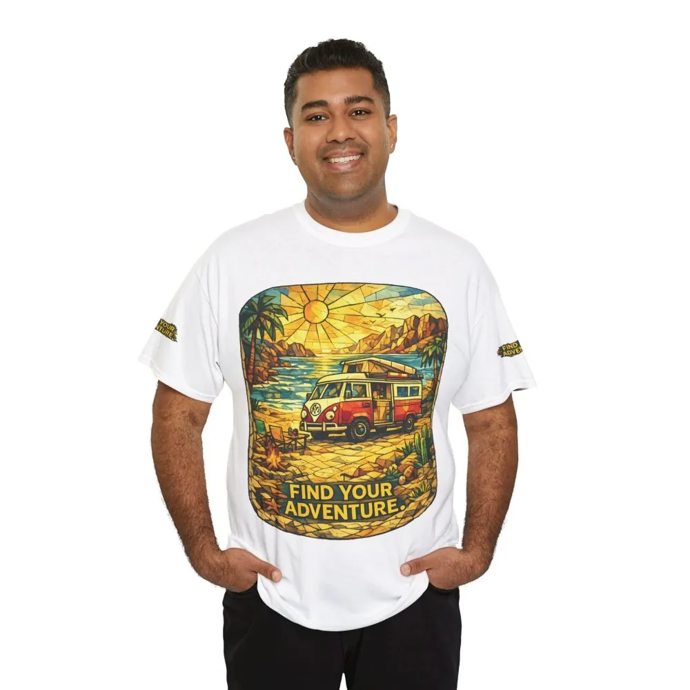 7280987258339748287_2048.jpeg Unisex Heavy Cotton Tee — "Find Your Adventure" Design Cubic-Line