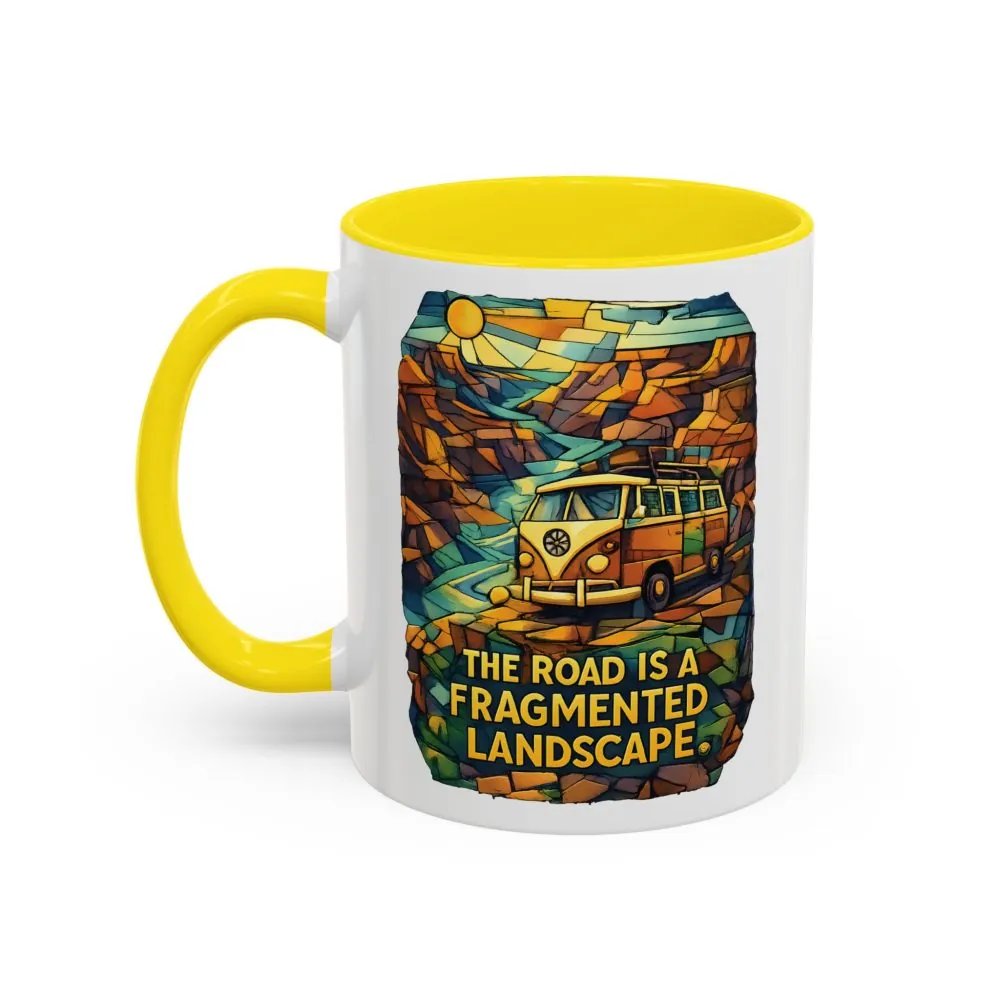 7302443861027831784_2048.jpeg Accent Coffee Mug (11, 15oz) — "The Road Is A Fragmented Landscape" Design Cubic-Line