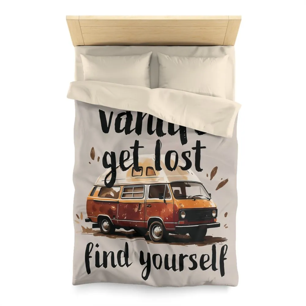 7309645236627592266_2048.jpeg Duvet Cover – “Vanlife Get Lost Find Yourself” Retro Camper Bedding