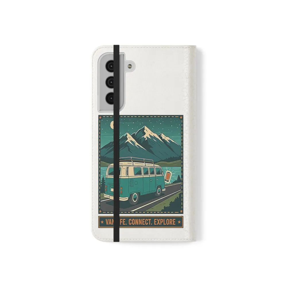 731919953811525067_2048.jpeg Flip Phone Case — “WiFi Where the Roam Is” Vanlife Wallet Case