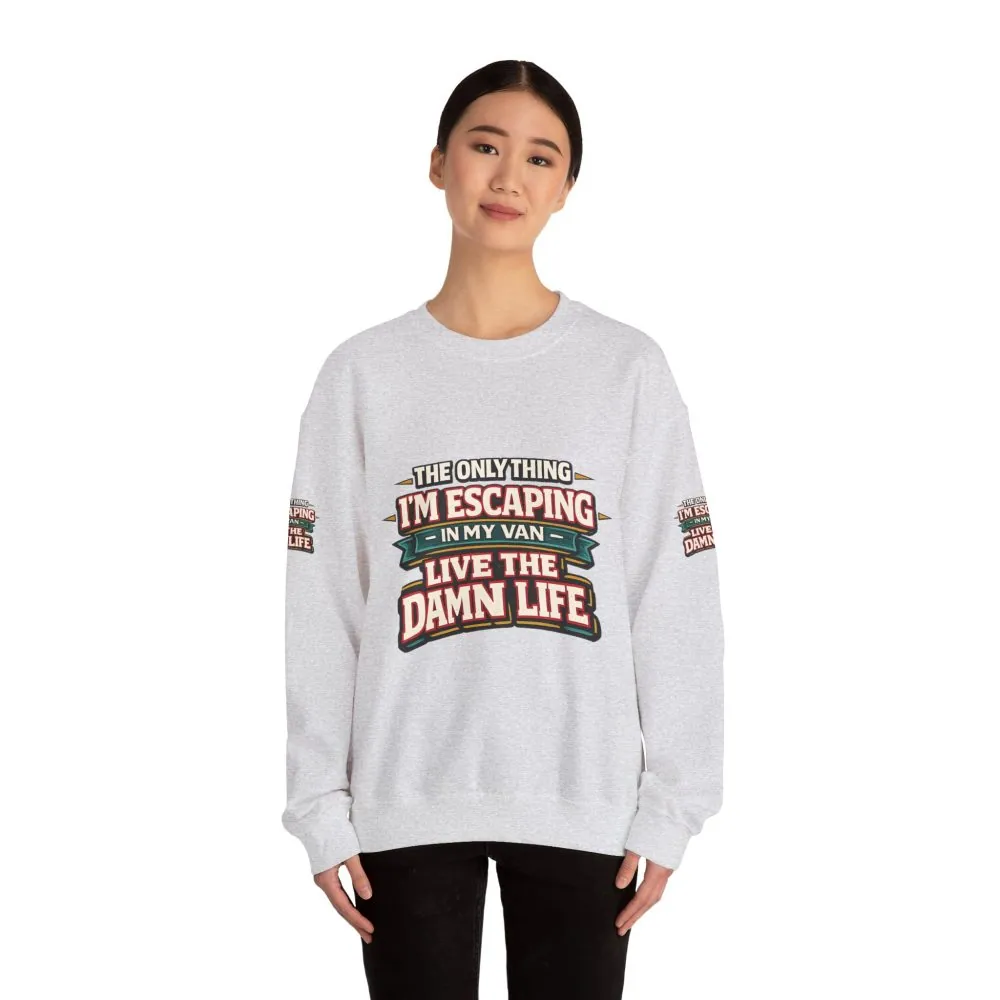 7355912583657583282_2048.jpeg Unisex Heavy Blend™ Crewneck Sweatshirt — "The Only Thing I´m Escaping" Design F**K-Line