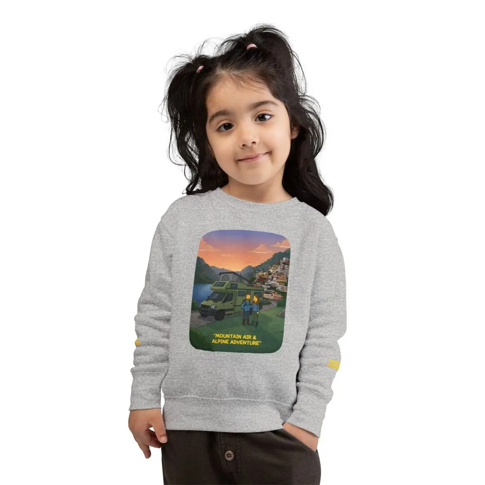 Toddler Sweatshirt - "Mountain Air And Alpine Adventure" (Design Sitcom-Line)