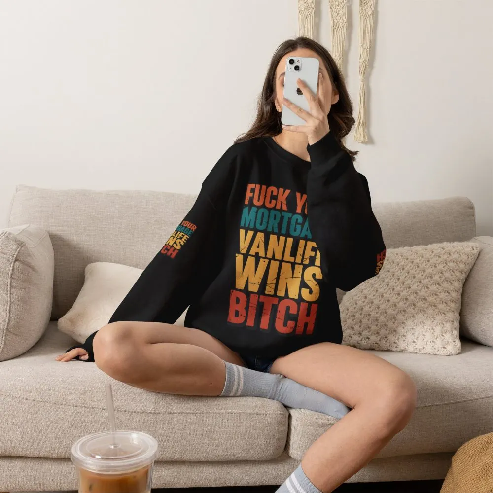 Unisex Heavy Blend™ Crewneck Sweatshirt — "Fuck Your Mortgage" Design F**K-Line