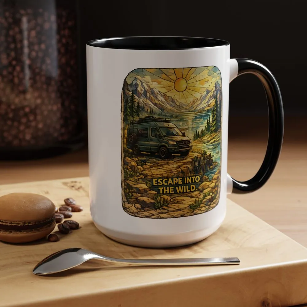 7418354721801616357_2048.jpeg Accent Coffee Mug (11, 15oz) — "Escape Into The Wild" Design Cubic-Line