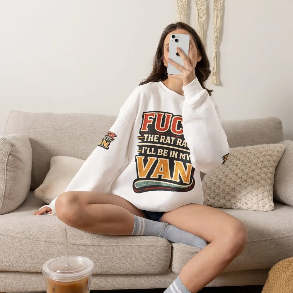 7437711640495534516_2048.jpeg Unisex Heavy Blend™ Crewneck Sweatshirt — "Fuck The Rat Race" Design F**K-Line