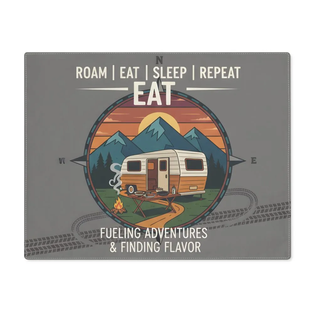 Vanlife Placemat — "Roam | Eat | Sleep | Repeat" Camping Table Mat