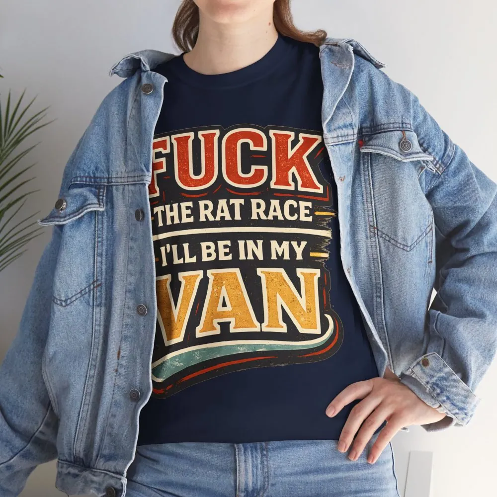 7453663932105636622_2048.jpeg Unisex Heavy Cotton Tee — "Fuck The Rat Race" Design F**K-Line