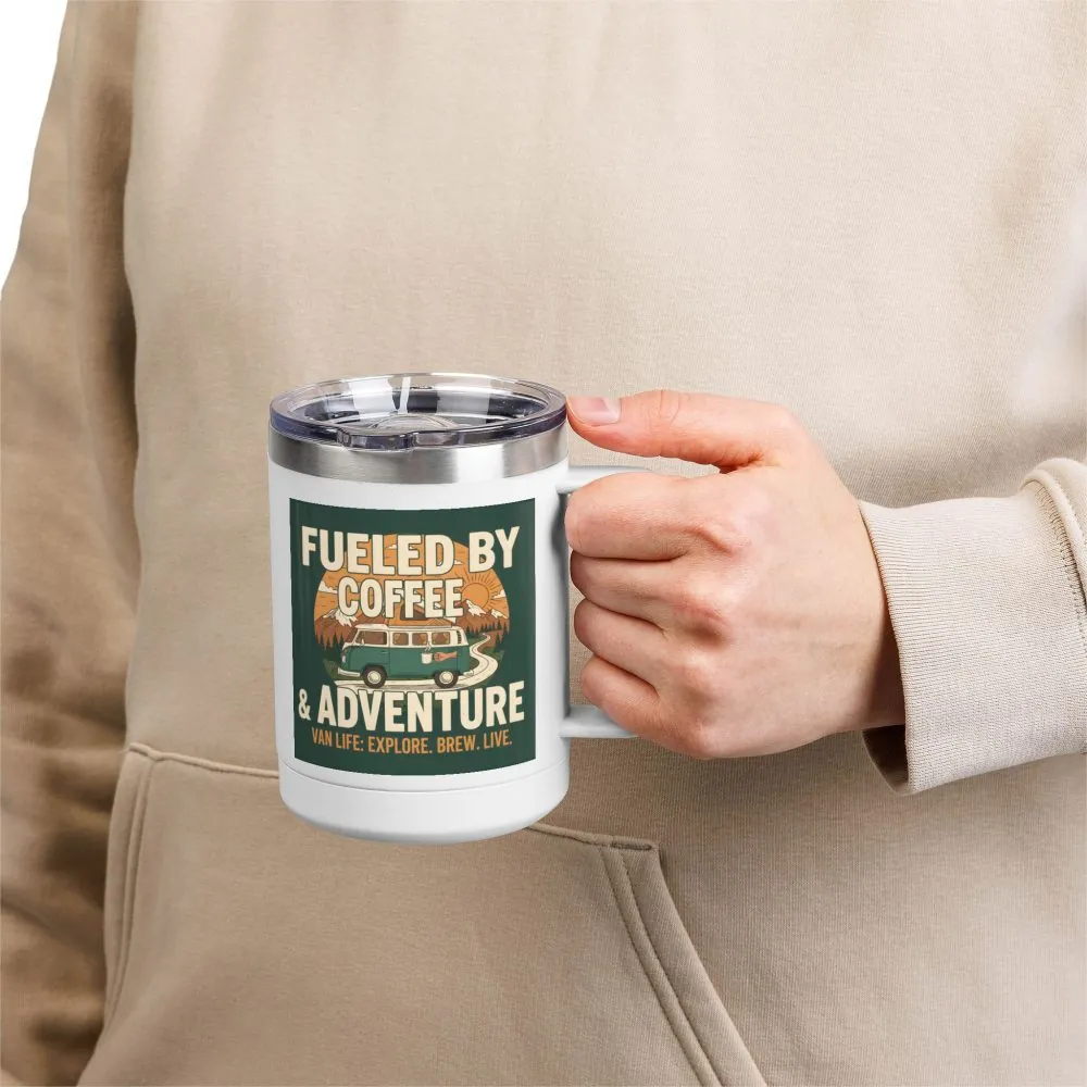 745695790215008216_2048.jpeg Coffee Mug Tumbler, 15oz — "Fueled by Coffee & Adventure"