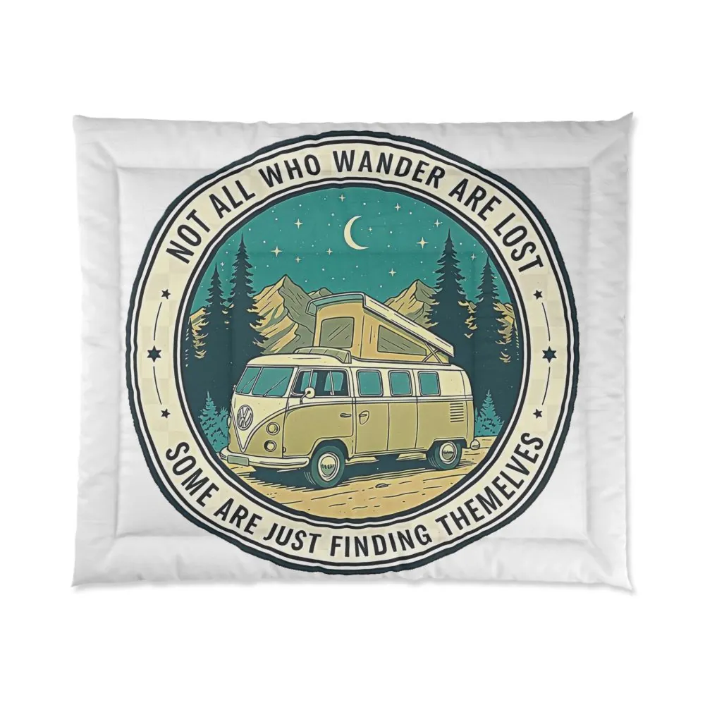 Comforter — “Not All Who Wander Are Lost” Camper Bedding