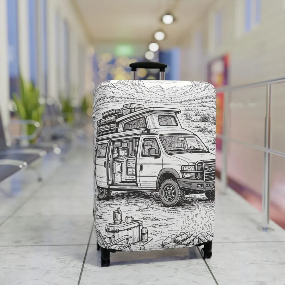 7459938878896982109_2048.jpeg Luggage Cover — Adventure Camper Sketch Travel Suitcase