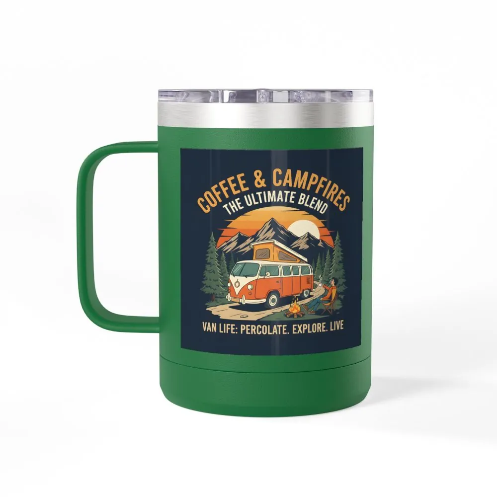 7474515834331630784_2048.jpeg Coffee Mug Tumbler, 15oz — “Coffee & Campfires: The Ultimate Blend”