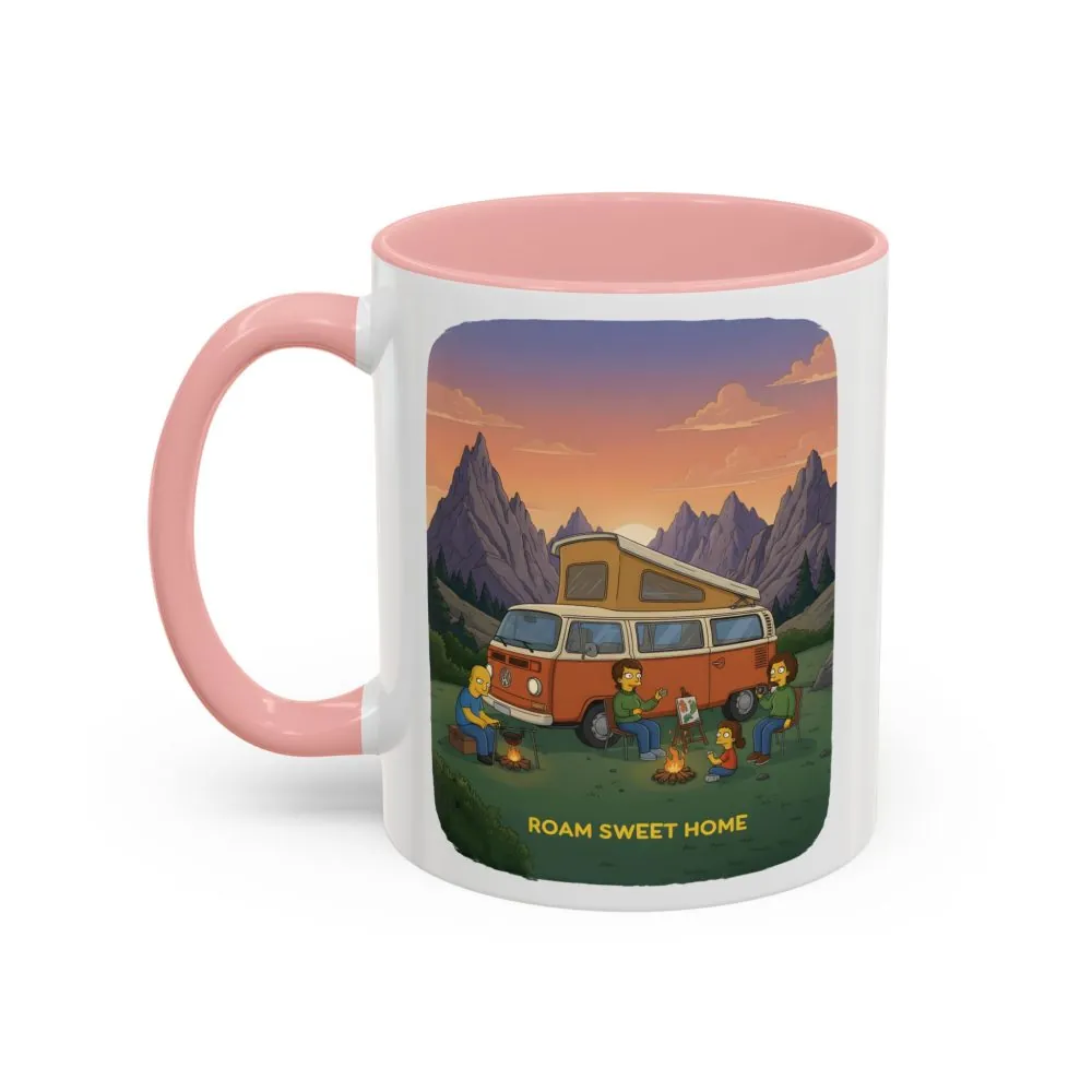 Accent Coffee Mug (11, 15oz) — "Roam Sweet Home" Design Sitcom-Line