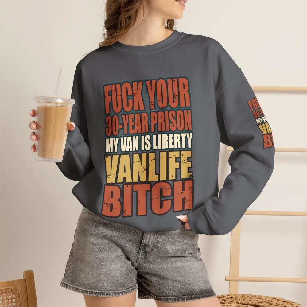Unisex Heavy Blend™ Crewneck Sweatshirt — "Fuck Your 30 Year" Design F**K-Line