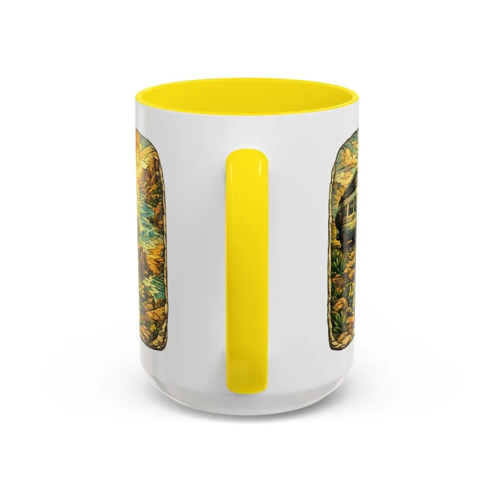 7509806969439919457_2048.jpeg Accent Coffee Mug (11, 15oz) — "Adventure Awaits" Design Cubic-Line