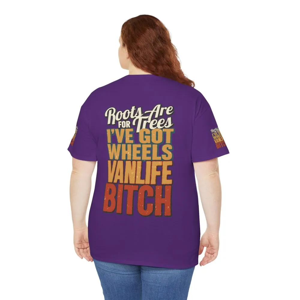 Unisex Heavy Cotton Tee — "Roots Are For Trees" Design F**K-Line