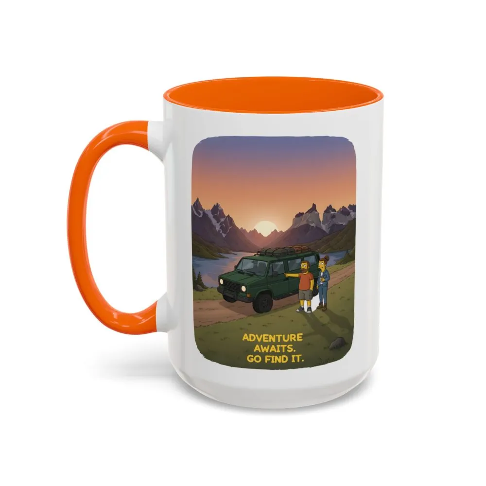 7518458224493563253_2048.jpeg Accent Coffee Mug (11, 15oz) — "Adventure Awaits-Go Find It" Design Sitcom-Line