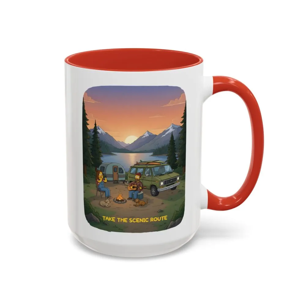 7535212906242915302_2048.jpeg Accent Coffee Mug (11, 15oz) — "Take The Scenic Route" Design Sitcom-Line