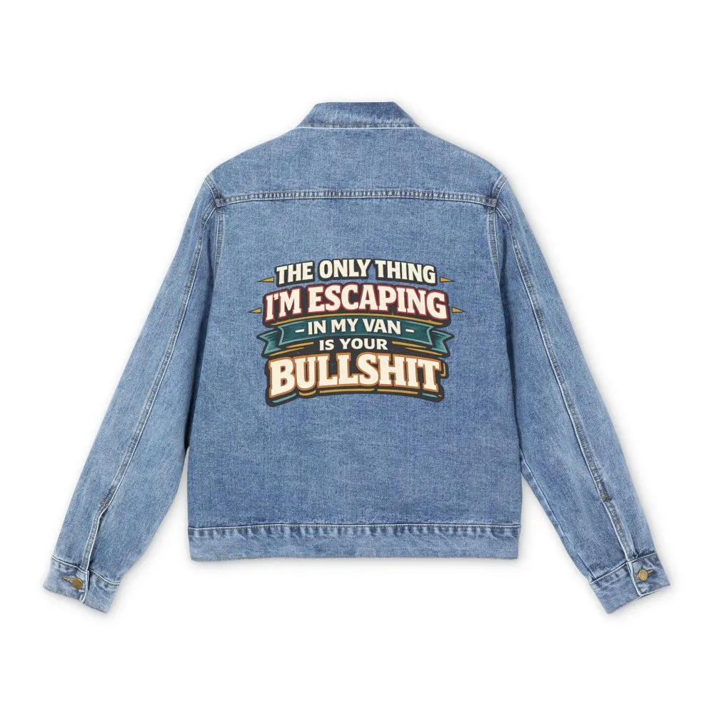 Men's Denim Jacket — "The Only Thing I´m Escaping" Design F**K-Line