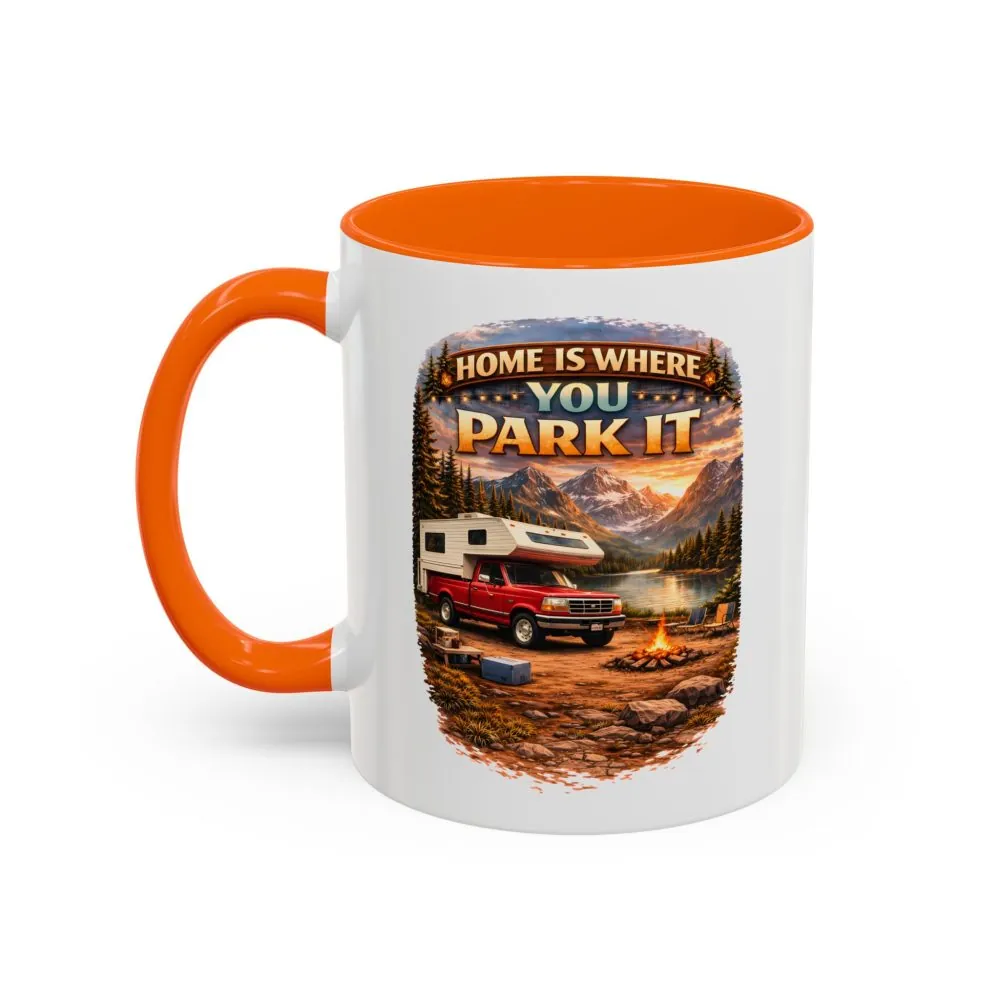 7564359504971396185_2048.jpeg Accent Coffee Mug (11, 15oz) — "Home Is Where You Park It" Design Scenic-Line