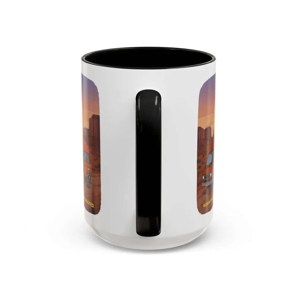 7568004788178733972_2048.jpeg Accent Coffee Mug (11, 15oz) — "Roam Where You Are Rooted" Design Sitcom-Line