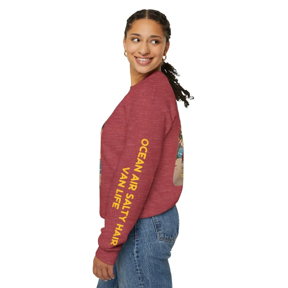 7570945464487533534_2048.jpeg Unisex Heavy Blend™ Crewneck Sweatshirt — "Ocean Air Salty Hair Van Life" Design Sitcom-Line