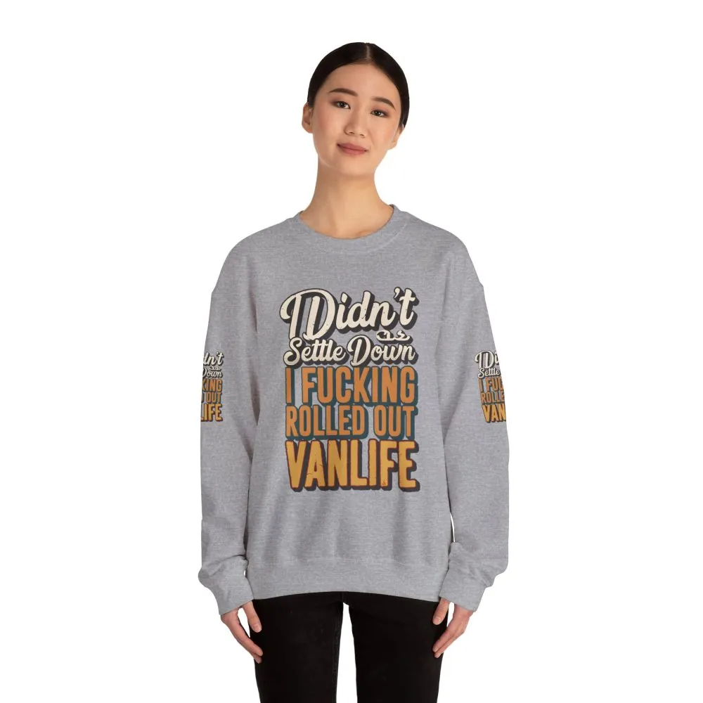 Unisex Heavy Blend™ Crewneck Sweatshirt — "Dind´t Settle Down" Design F**K-Line