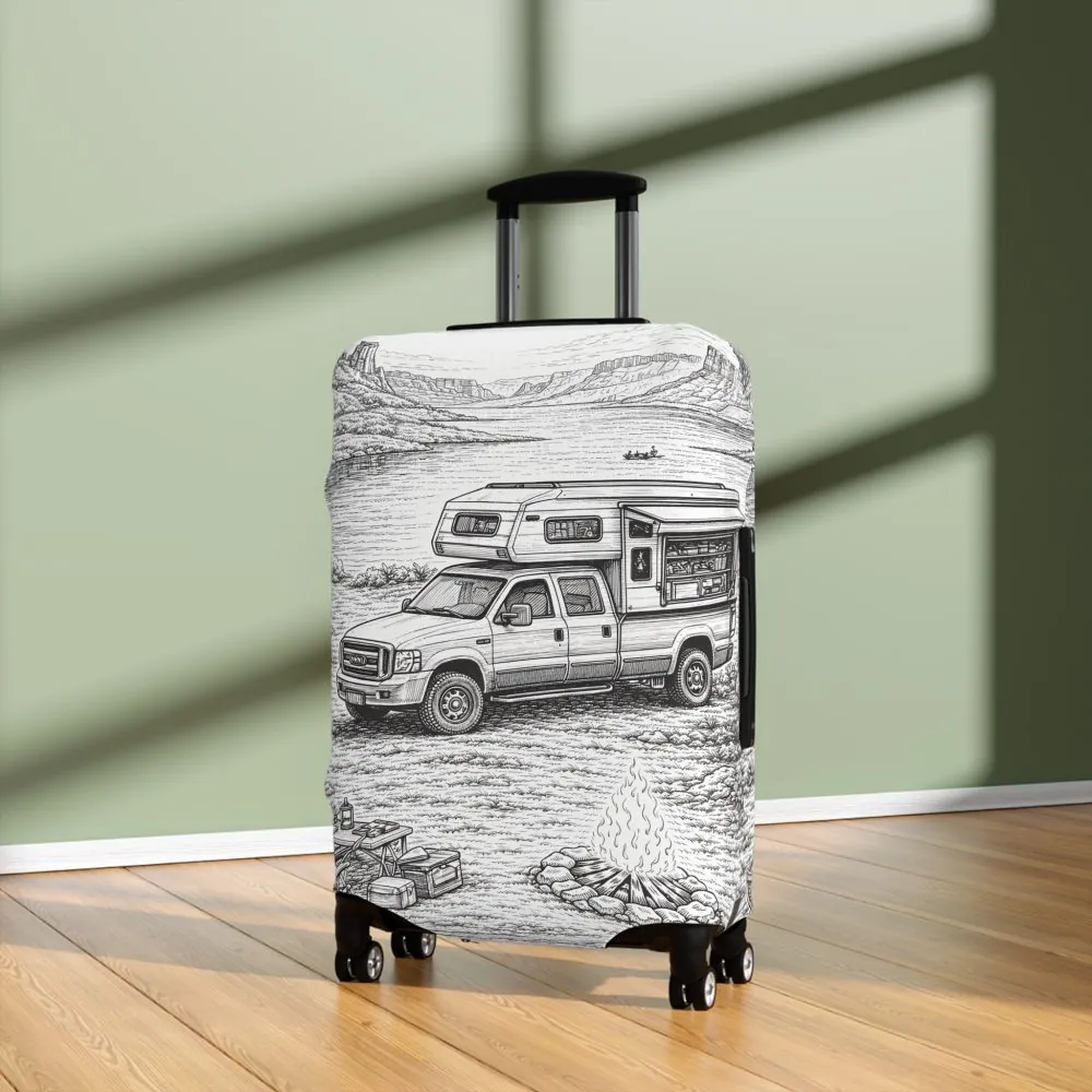 7592523551837952705_2048.jpeg Luggage Cover — Adventure Camper Sketch Travel Suitcase
