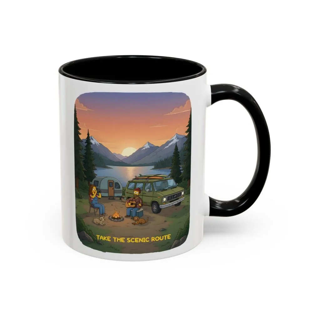7593460850537298825_2048.jpeg Accent Coffee Mug (11, 15oz) — "Take The Scenic Route" Design Sitcom-Line