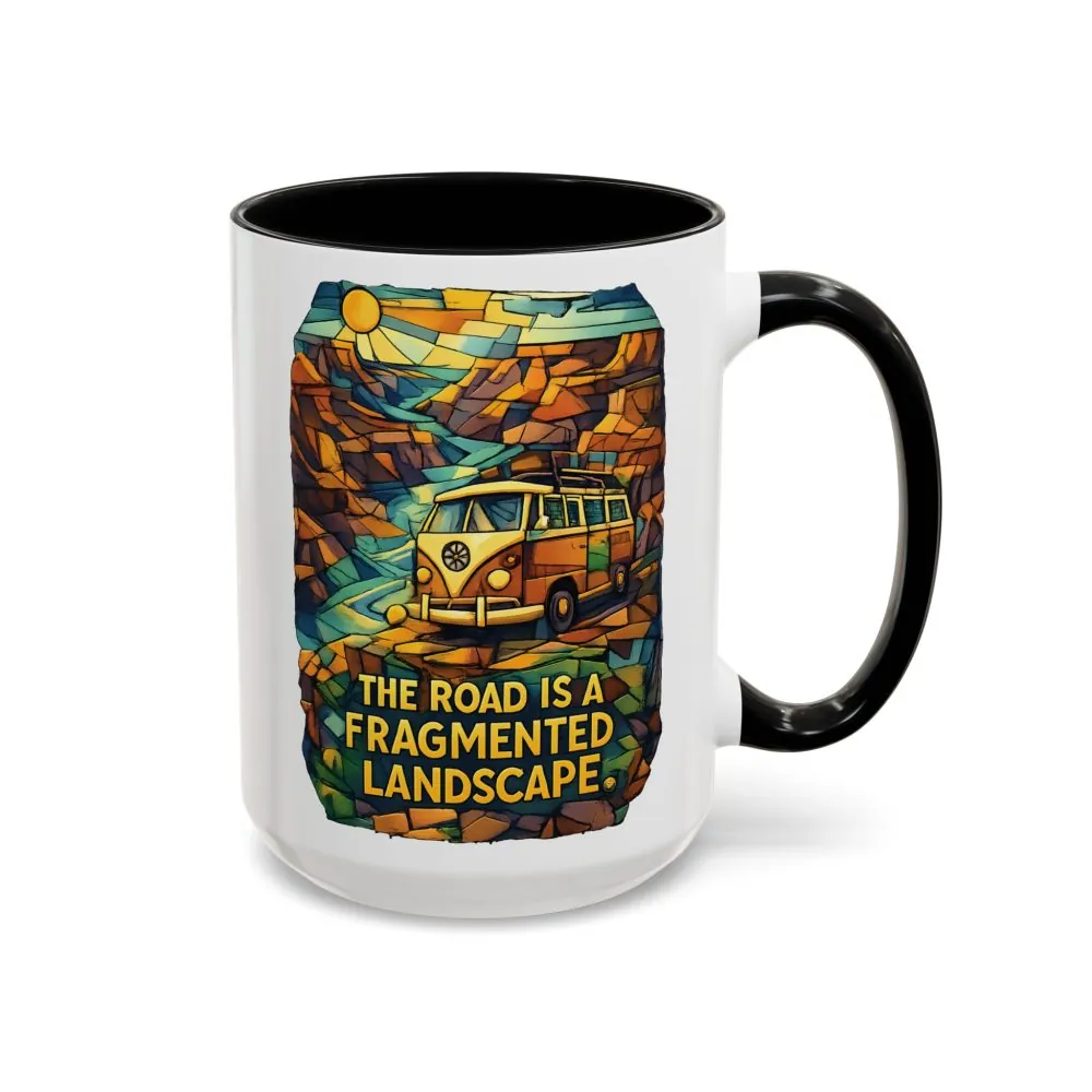 7627960342247830983_2048.jpeg Accent Coffee Mug (11, 15oz) — "The Road Is A Fragmented Landscape" Design Cubic-Line
