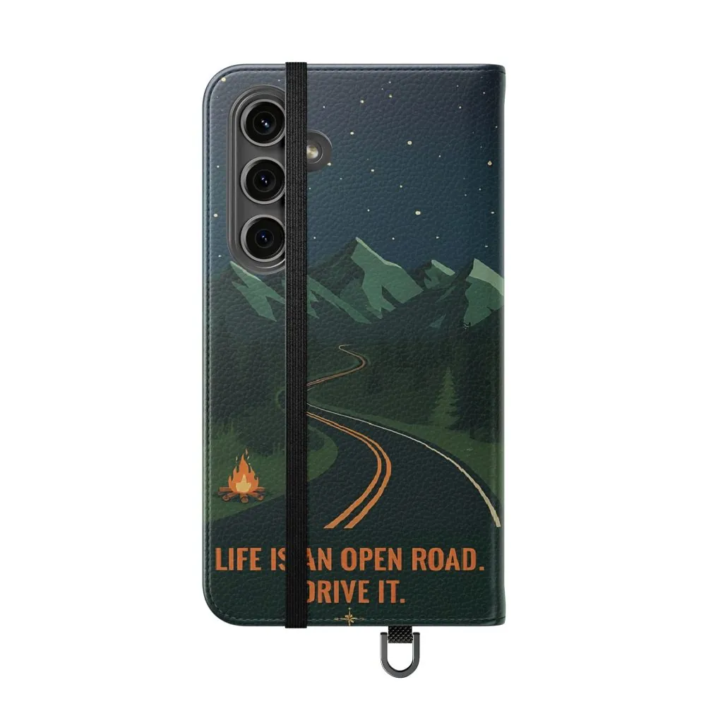 76365149960138763_2048.jpeg Flip Phone Case — "Roam More Worry Less - Life Is An Open Road" Phone Wallet