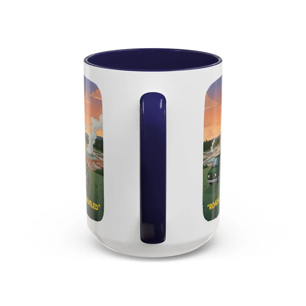 Accent Coffee Mug (11, 15oz) — "Roads Less Traveled" Design Sitcom-Line