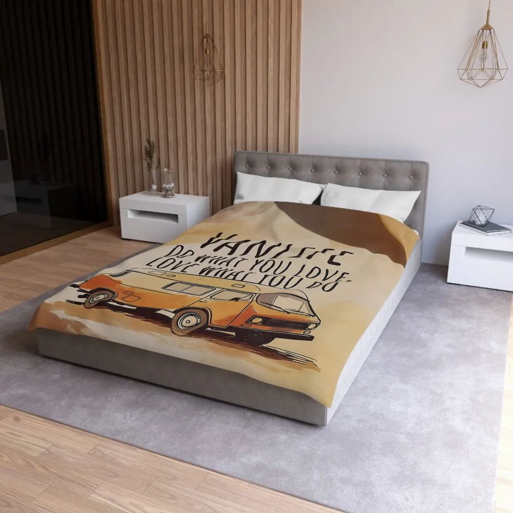 Duvet Cover – "Do What You Love, Love What You Do" Camper Comforter