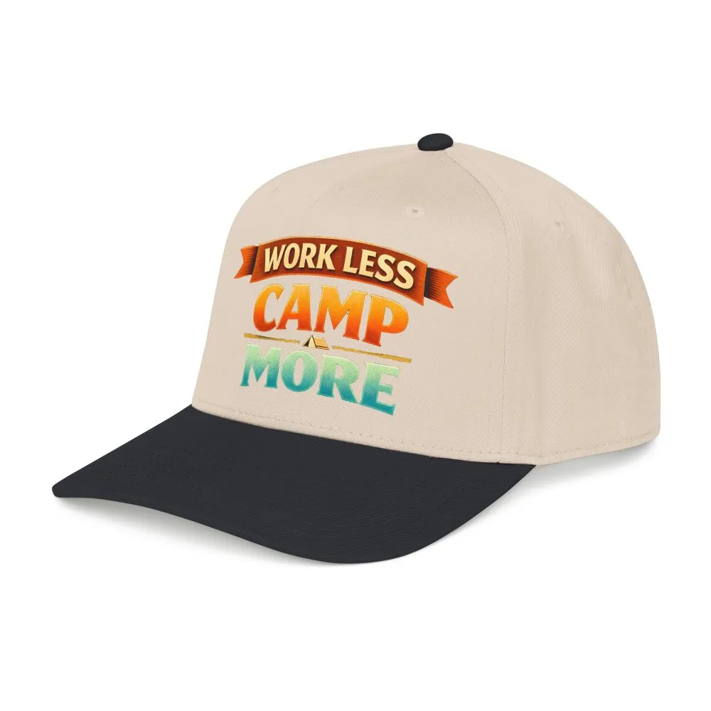 7656353024149826501_2048.jpeg Baseball Cap - "Work Less-Camp More" Design Scenic-Line