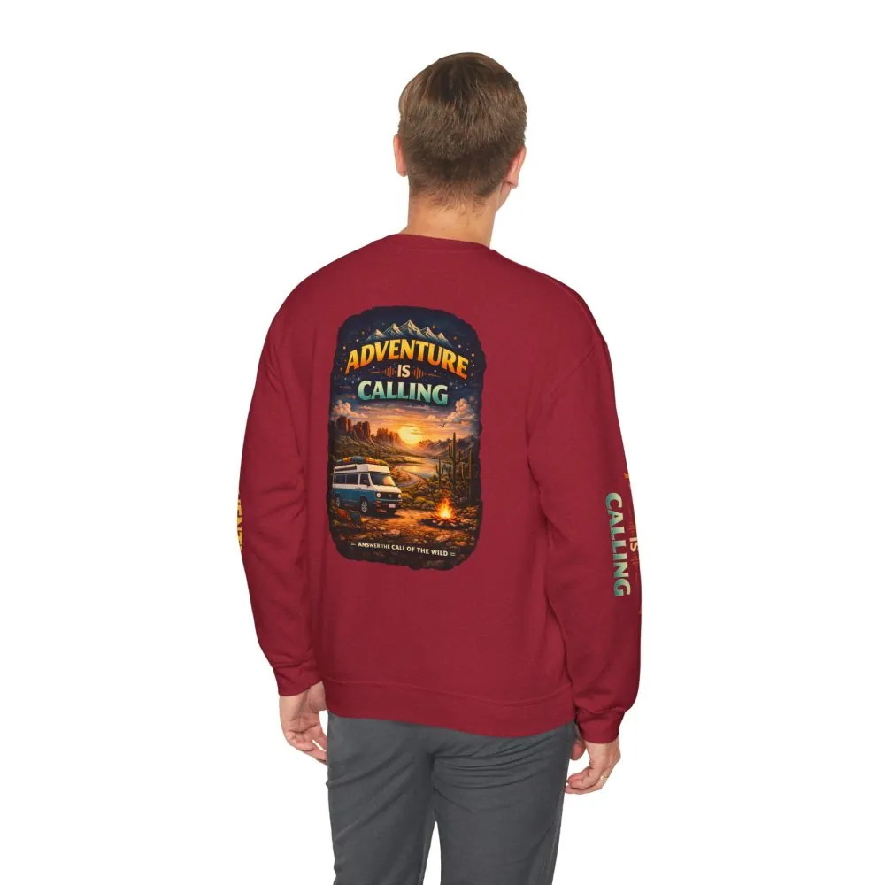 7661711393293842988_2048.jpeg Unisex Heavy Blend™ Crewneck Sweatshirt — "Adventure Is Calling" Design Scenic-Line