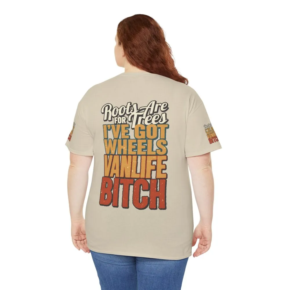 Unisex Heavy Cotton Tee — "Roots Are For Trees" Design F**K-Line