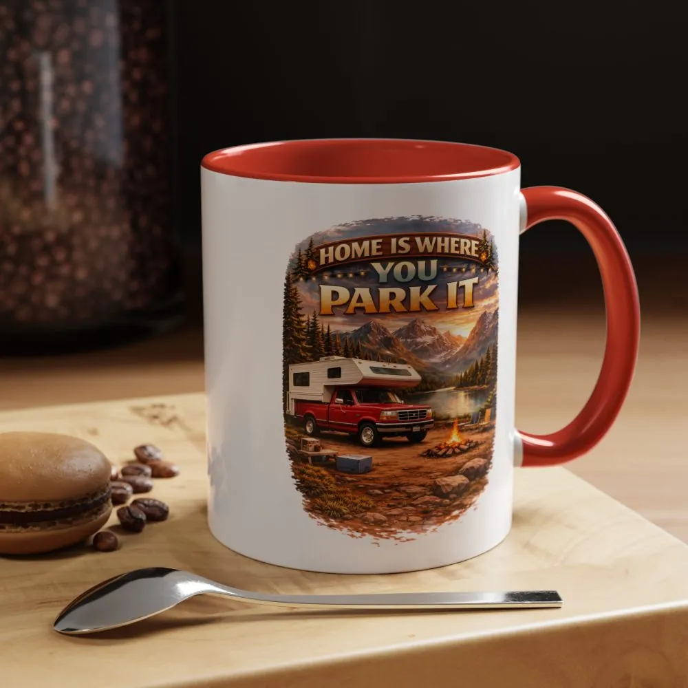 7685966934250531962_2048.jpeg Accent Coffee Mug (11, 15oz) — "Home Is Where You Park It" Design Scenic-Line
