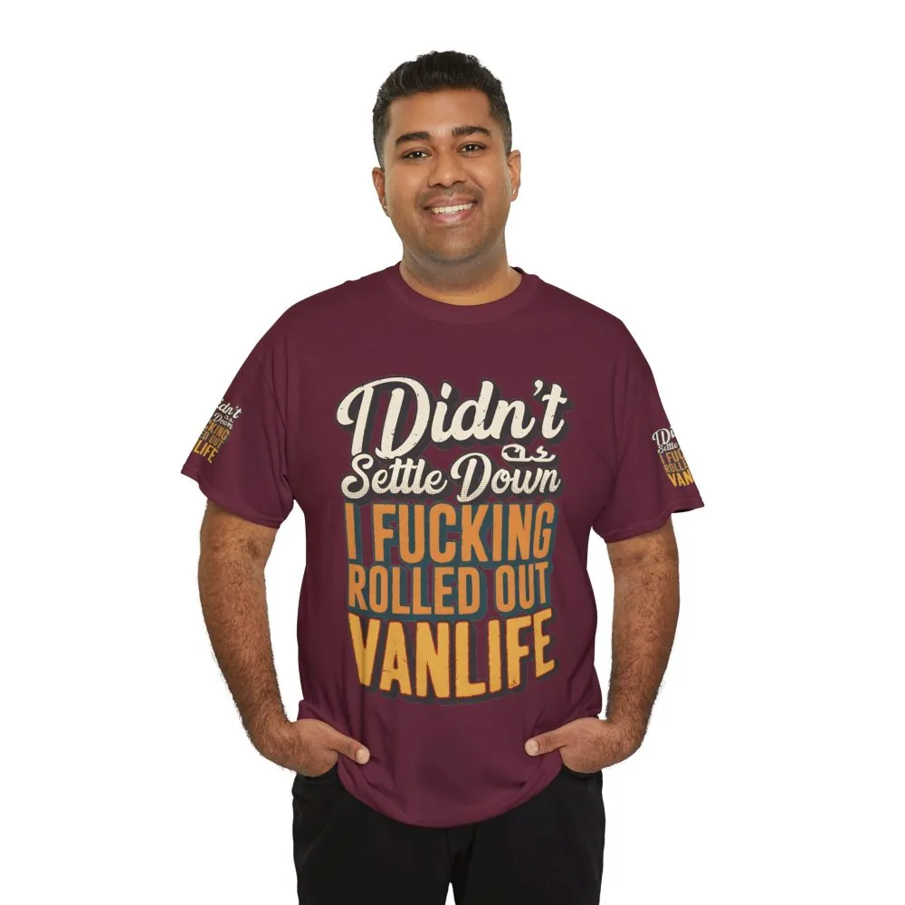 7686429958276640729_2048.jpeg Unisex Heavy Cotton Tee — "Dind´t Settle Down" Design F**K-Line