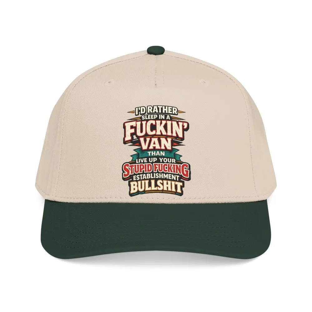 Baseball Cap - "I´d Rather Sleep in A Fucking Van" Design F**K-Line