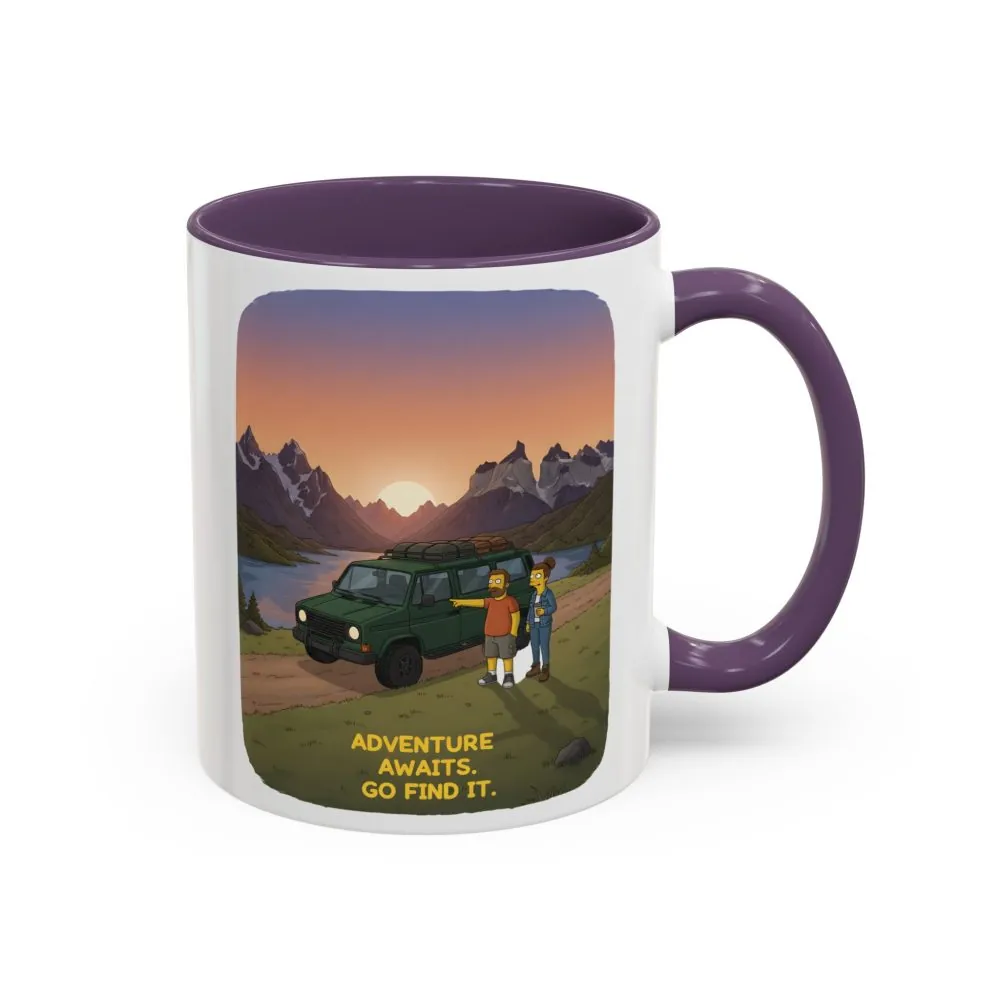 7709676239372220495_2048.jpeg Accent Coffee Mug (11, 15oz) — "Adventure Awaits-Go Find It" Design Sitcom-Line