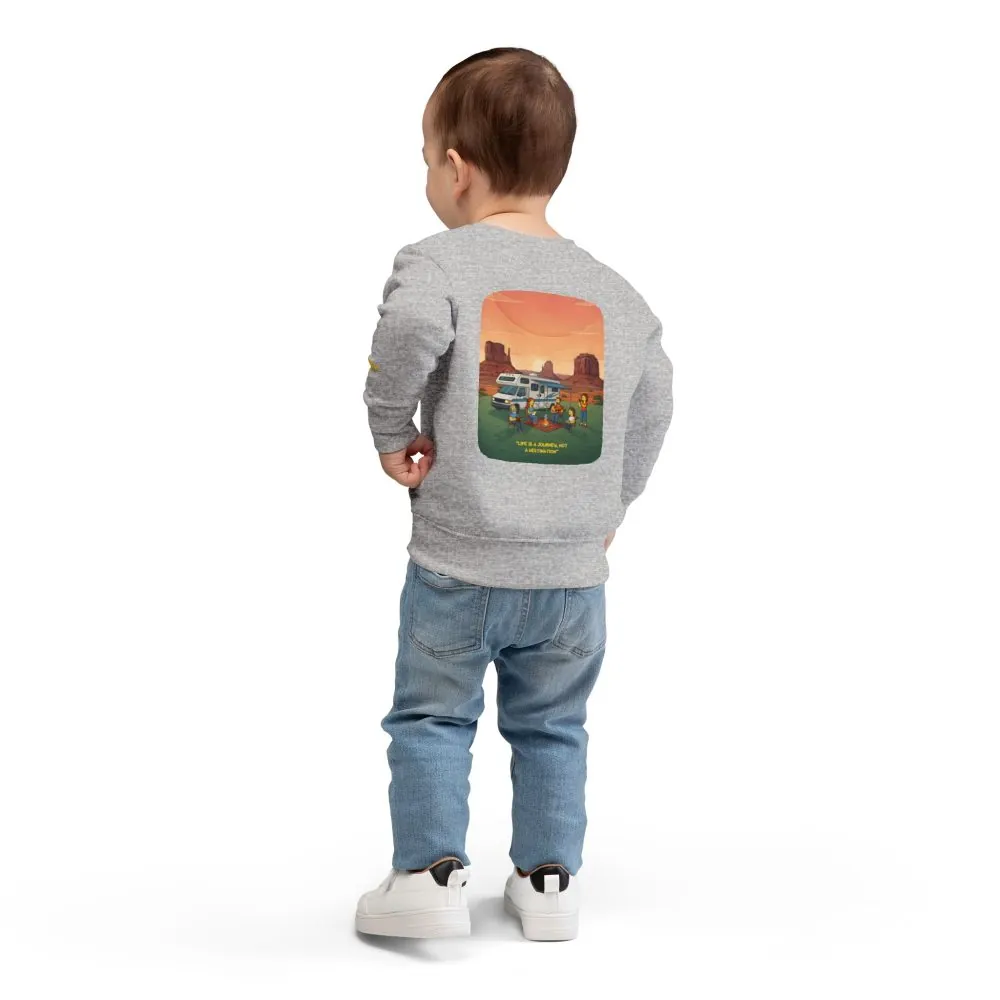 7717922255581564757_2048.jpeg Toddler Sweatshirt - "Life Is A Journey-Not A Destination" (Design Sitcom-Line)