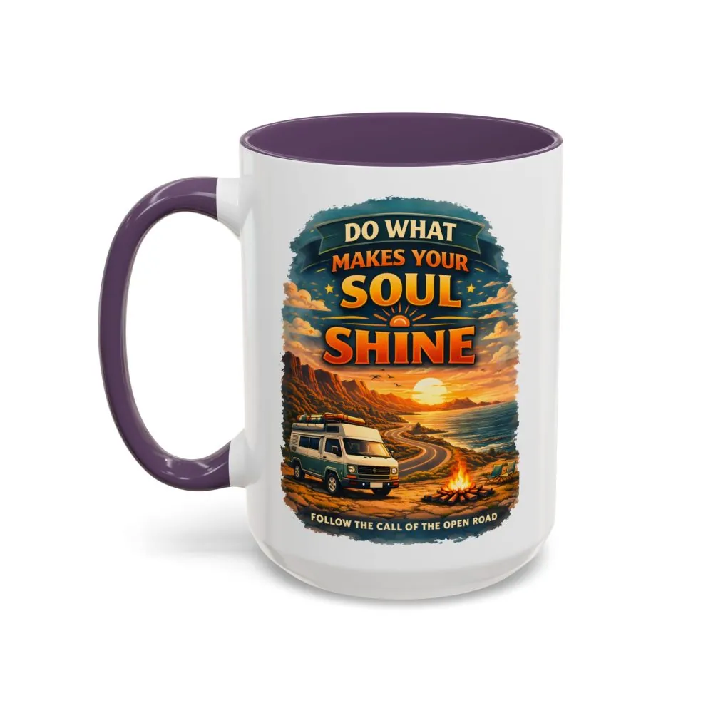 7748711555390188615_2048.jpeg Accent Coffee Mug (11, 15oz) — "Do What Makes Your Soul Shine" Design Scenic-Line