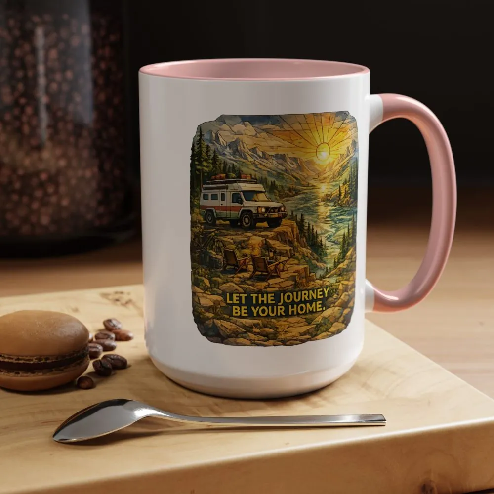 7820927409473379856_2048.jpeg Accent Coffee Mug (11, 15oz) — "Let The Journey Be Your Home" Design Cubic-Line